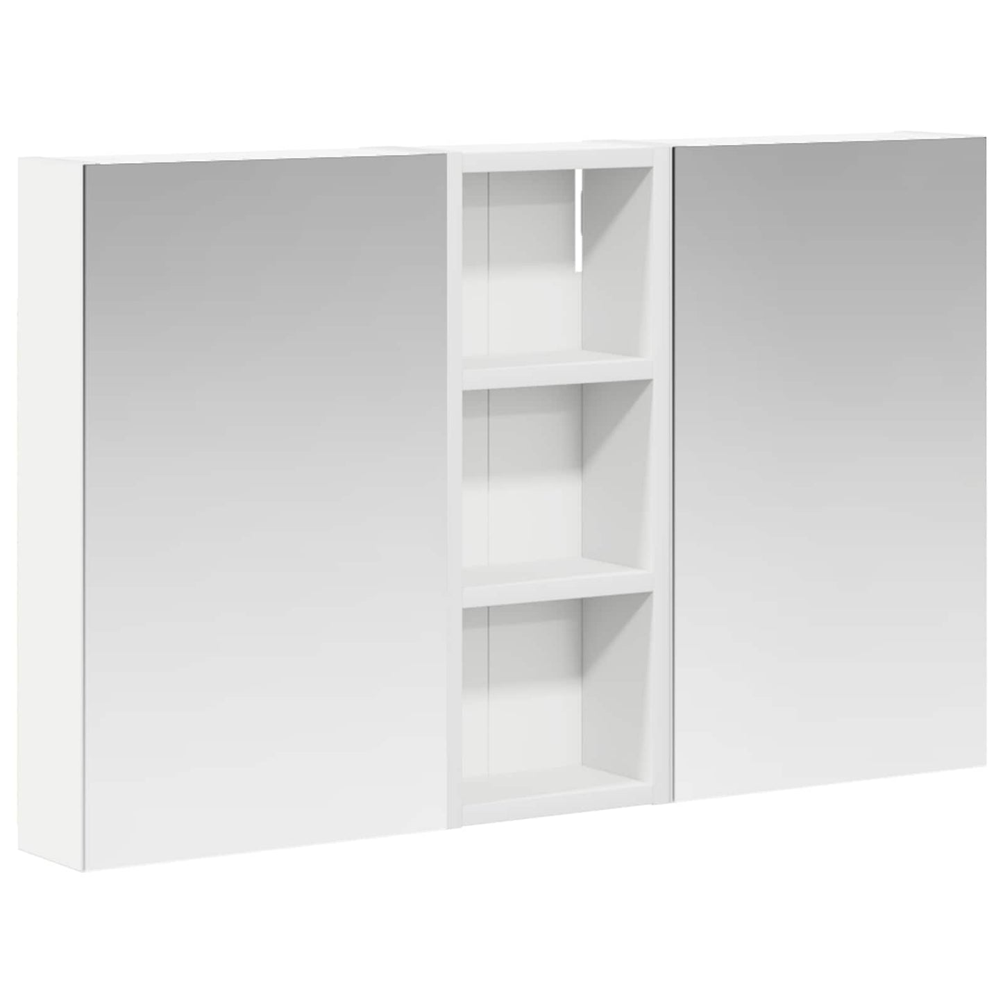 Badkamerkastenset 3 pcs 80 x 10,5 x 50 cm Bewerkt hout