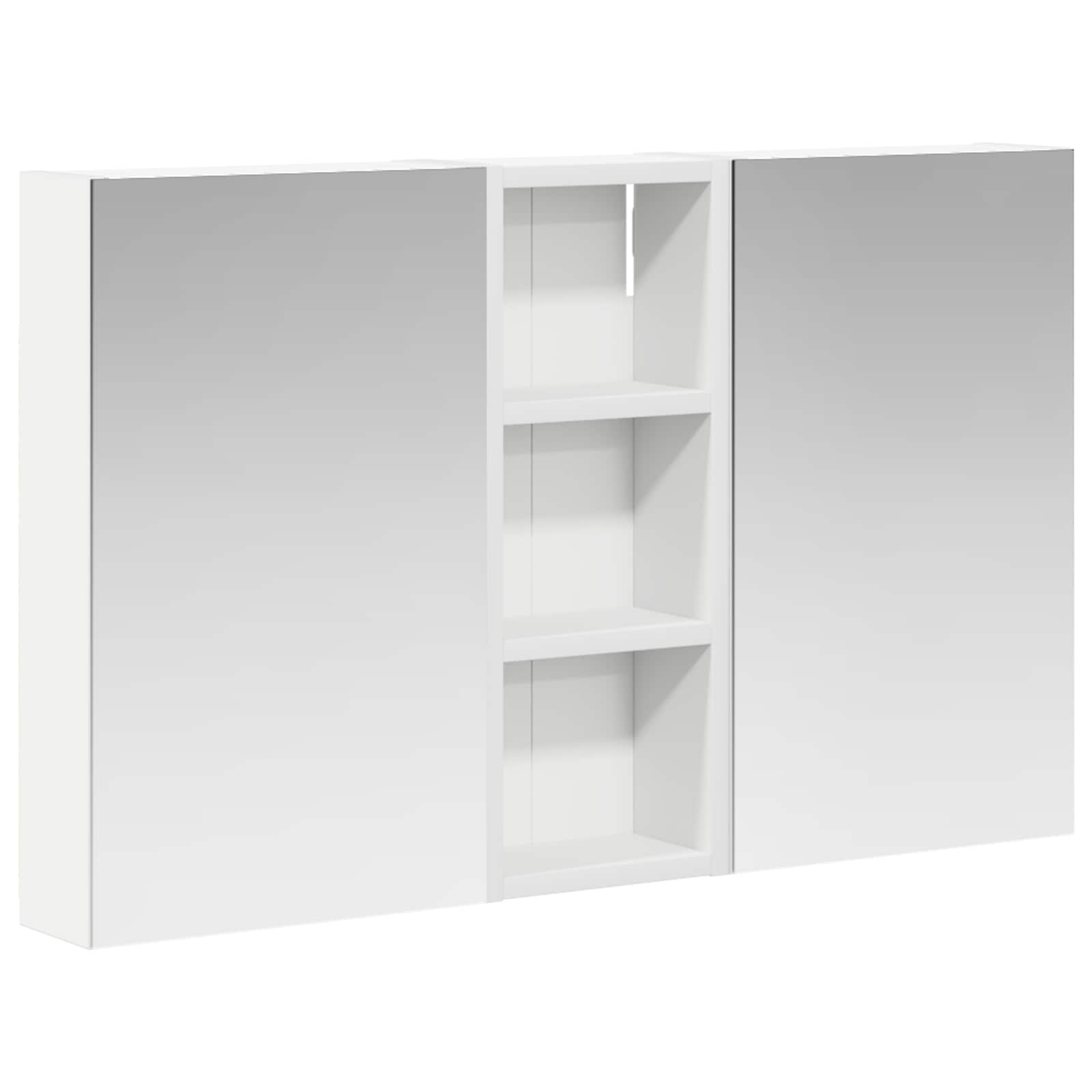 Badkamerkastenset 3 pcs 80 x 10,5 x 50 cm Bewerkt hout