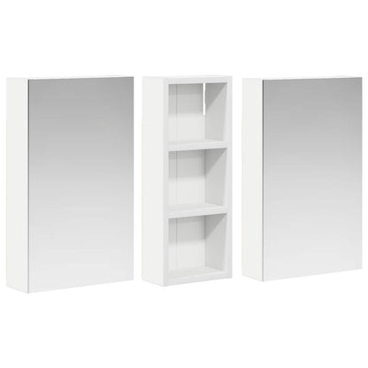Badkamerkastenset 3 pcs 80 x 10,5 x 50 cm Bewerkt hout