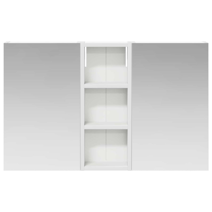 Badkamerkastenset 3 pcs 80 x 10,5 x 50 cm Bewerkt hout