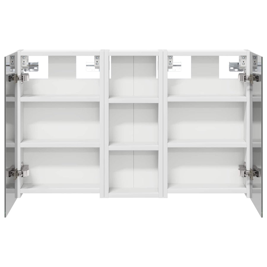 Badkamerkastenset 3 pcs 80 x 10,5 x 50 cm Bewerkt hout