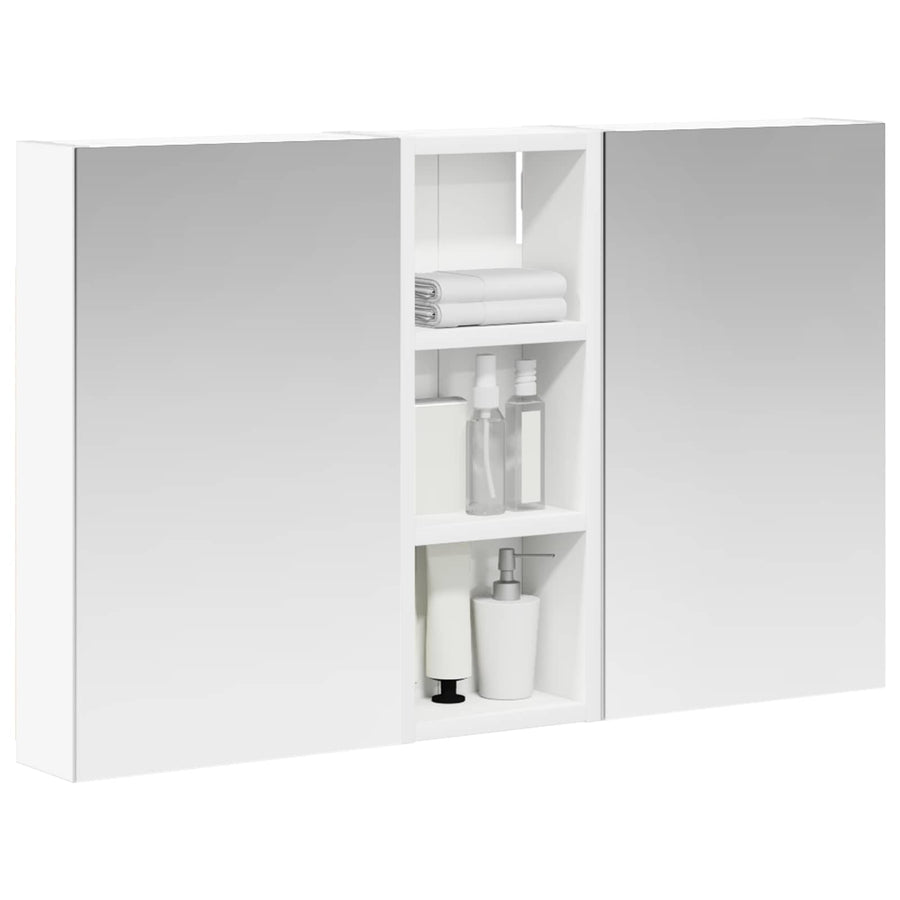 Badkamerkastenset 3 pcs 80 x 10,5 x 50 cm Bewerkt hout