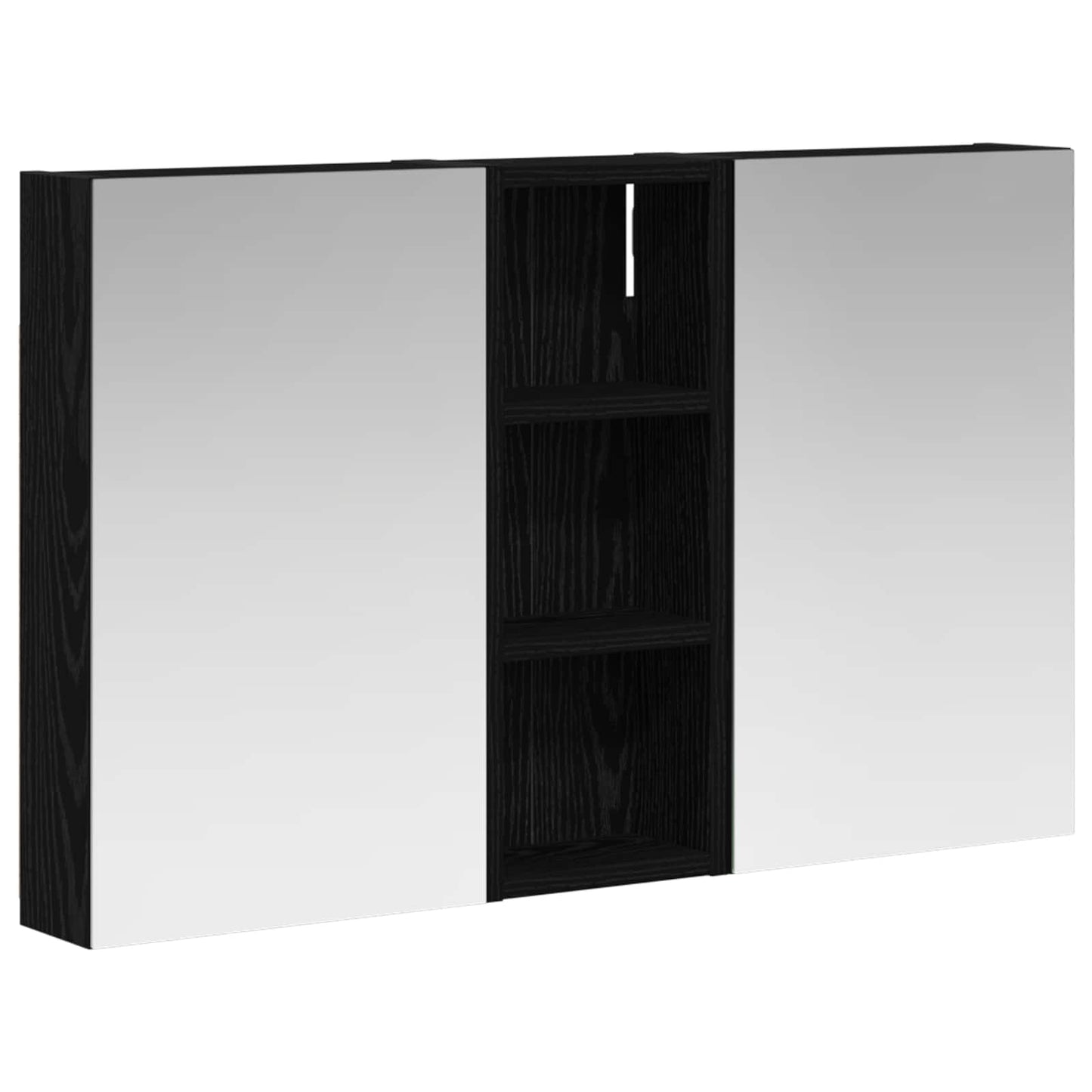 Badkamerkastenset 3 pcs 80 x 10,5 x 50 cm Bewerkt hout