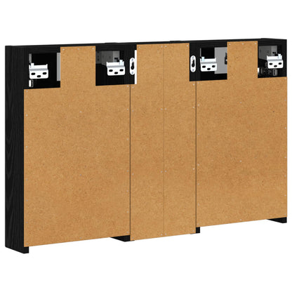 Badkamerkastenset 3 pcs 80 x 10,5 x 50 cm Bewerkt hout