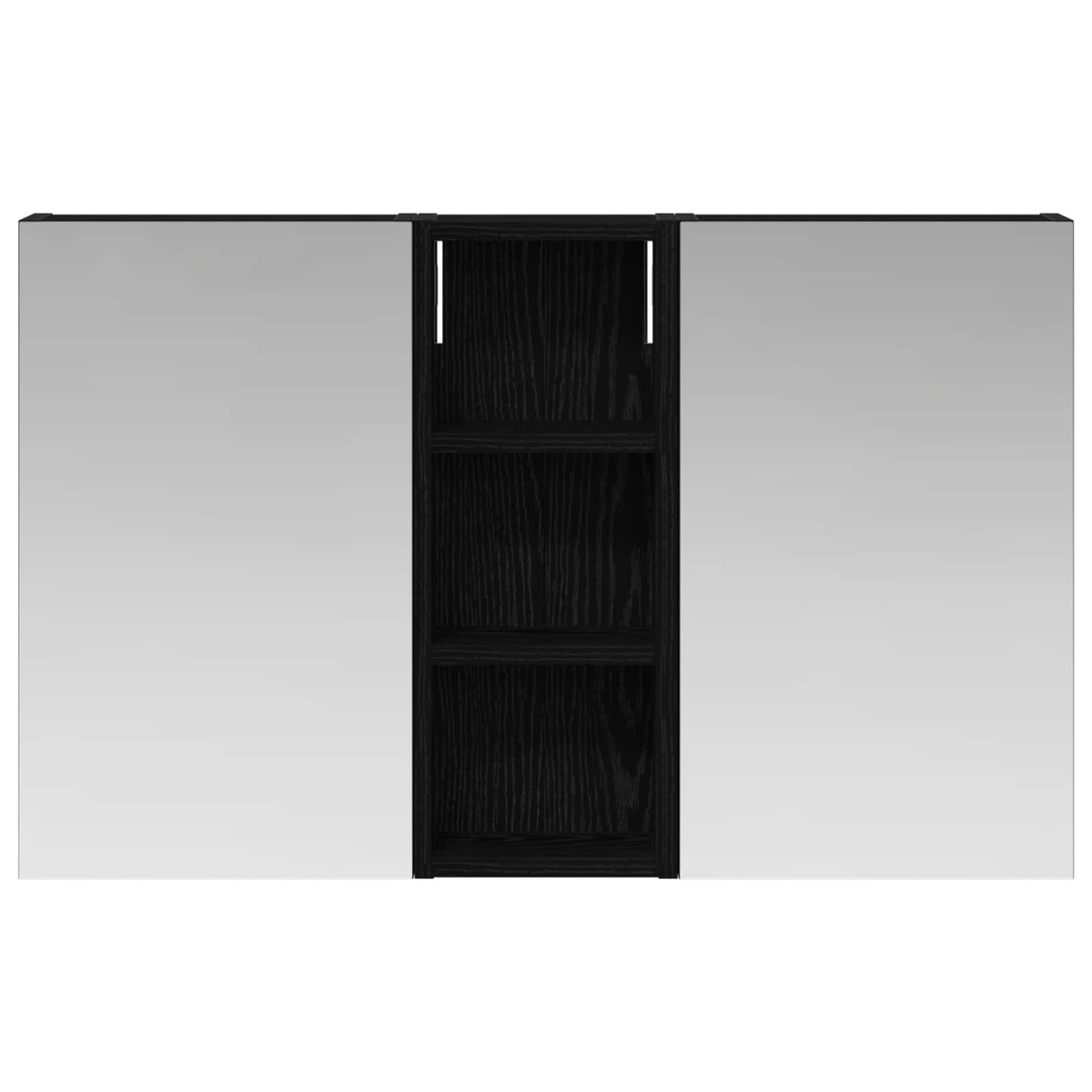 Badkamerkastenset 3 pcs 80 x 10,5 x 50 cm Bewerkt hout
