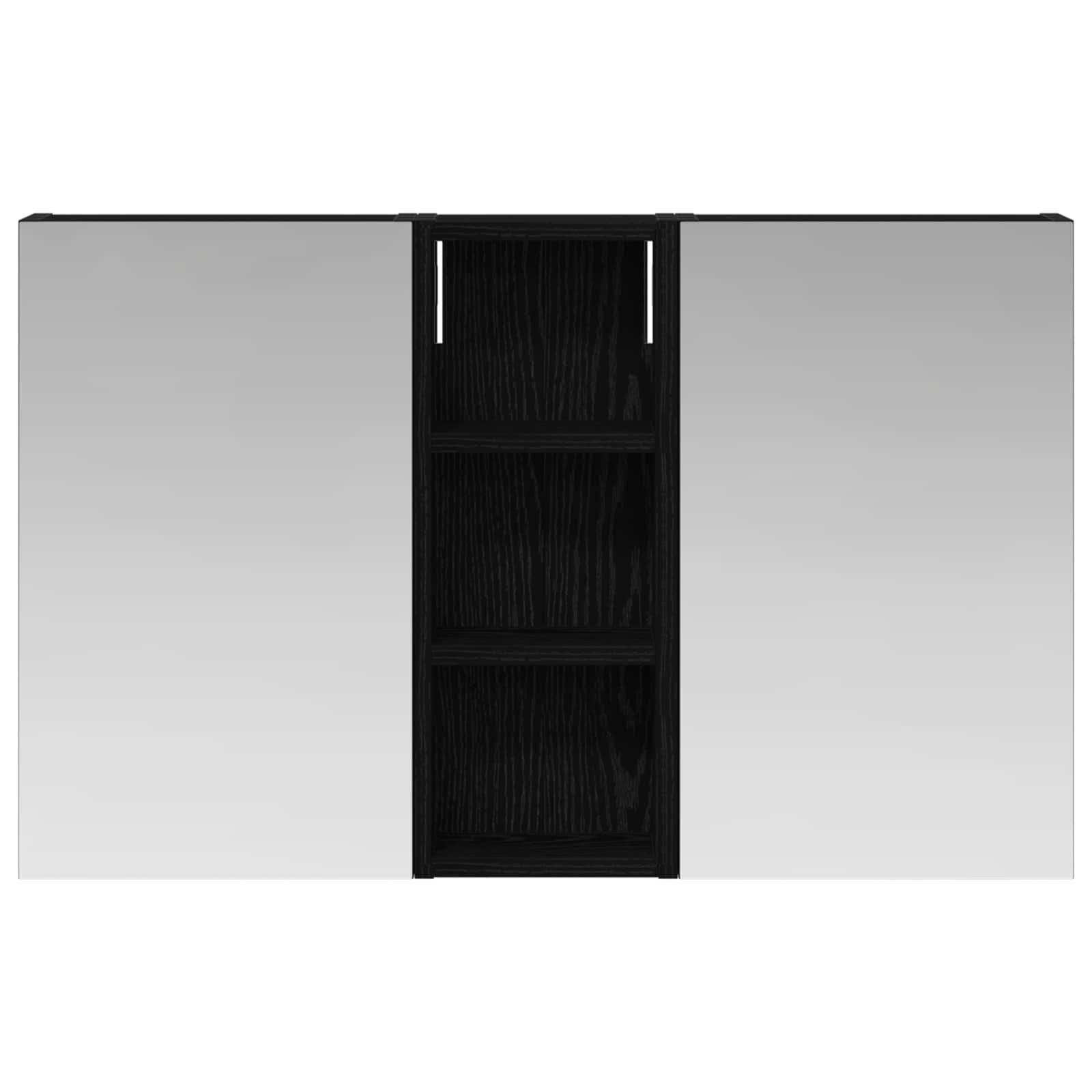 Badkamerkastenset 3 pcs 80 x 10,5 x 50 cm Bewerkt hout