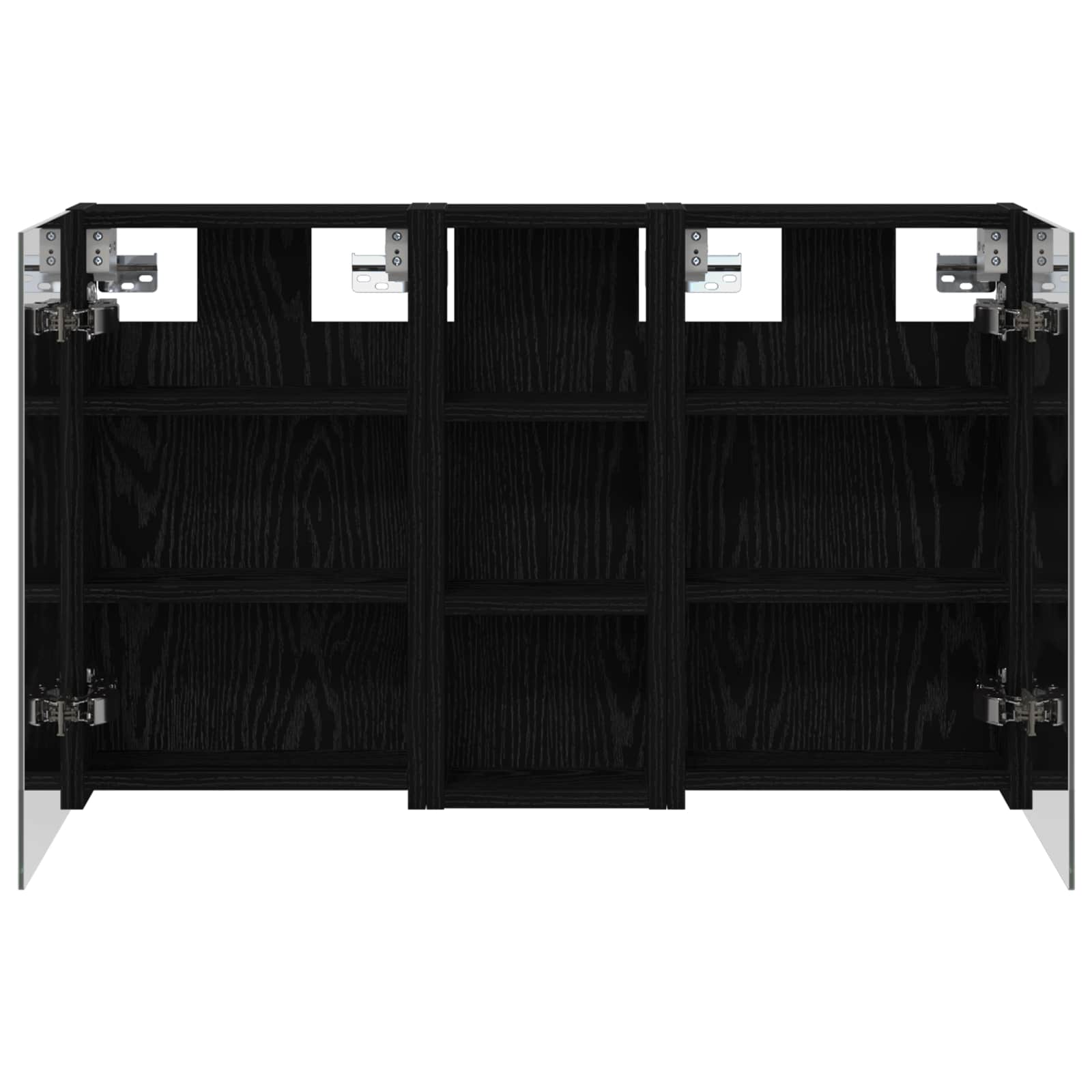 Badkamerkastenset 3 pcs 80 x 10,5 x 50 cm Bewerkt hout