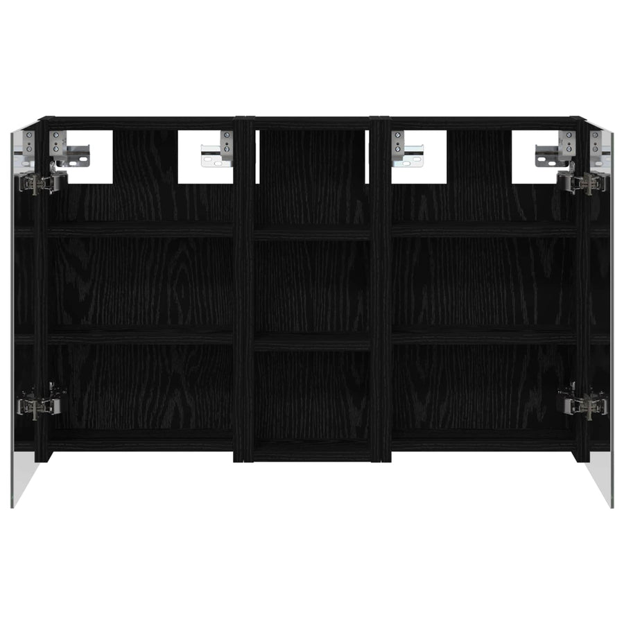 Badkamerkastenset 3 pcs 80 x 10,5 x 50 cm Bewerkt hout