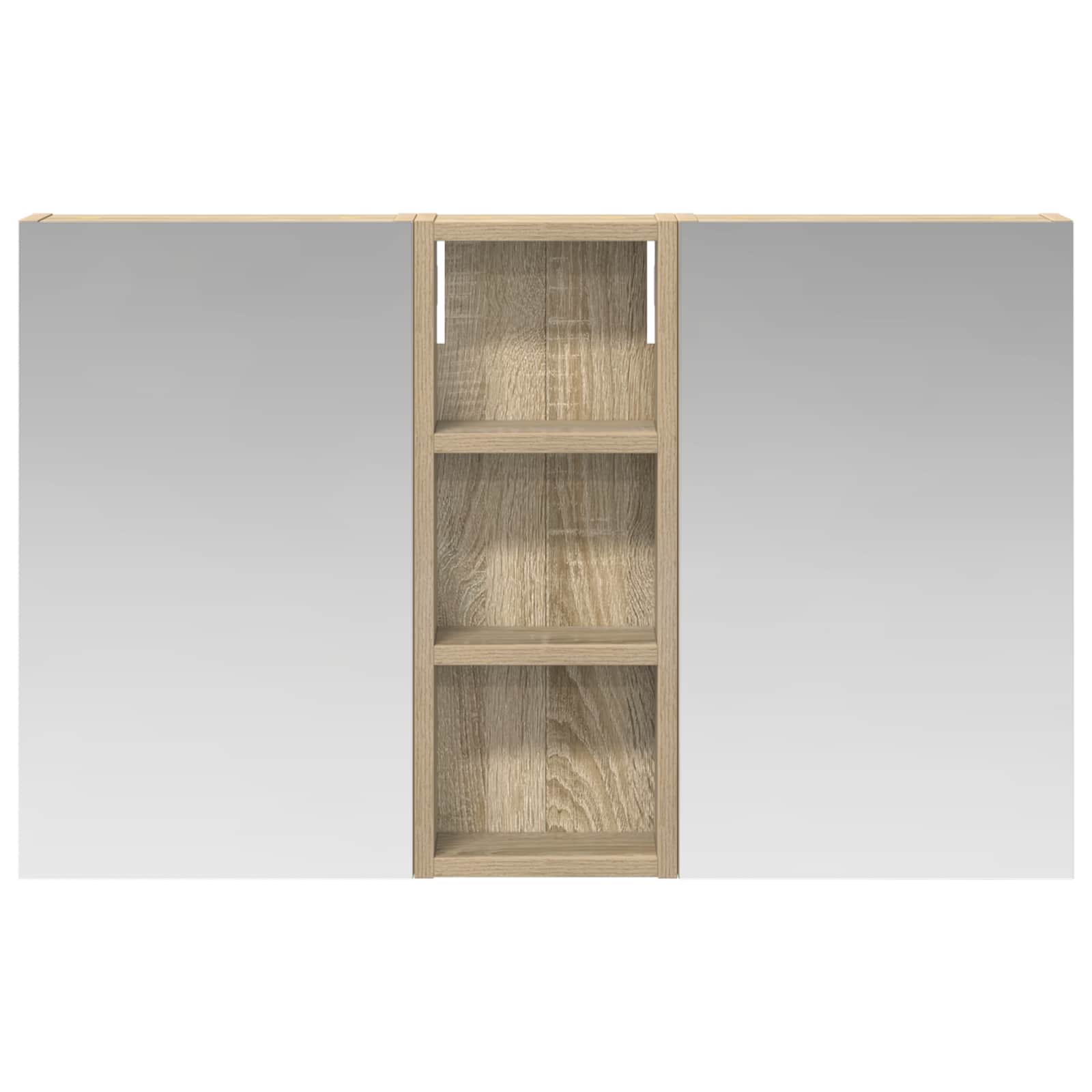 Badkamerkastenset 3 pcs 80 x 10,5 x 50 cm Bewerkt hout