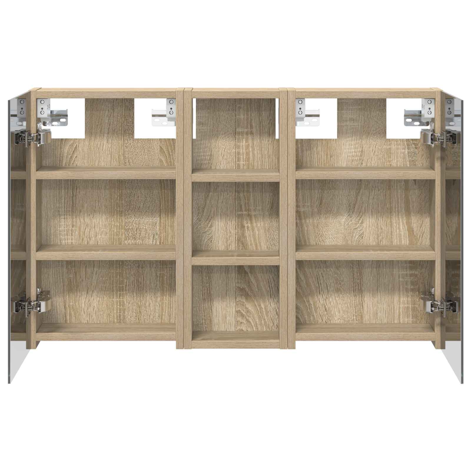 Badkamerkastenset 3 pcs 80 x 10,5 x 50 cm Bewerkt hout