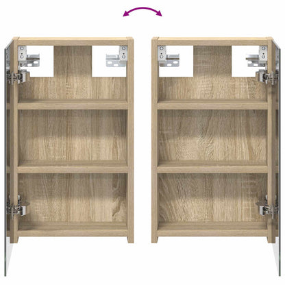 Badkamerkastenset 3 pcs 80 x 10,5 x 50 cm Bewerkt hout