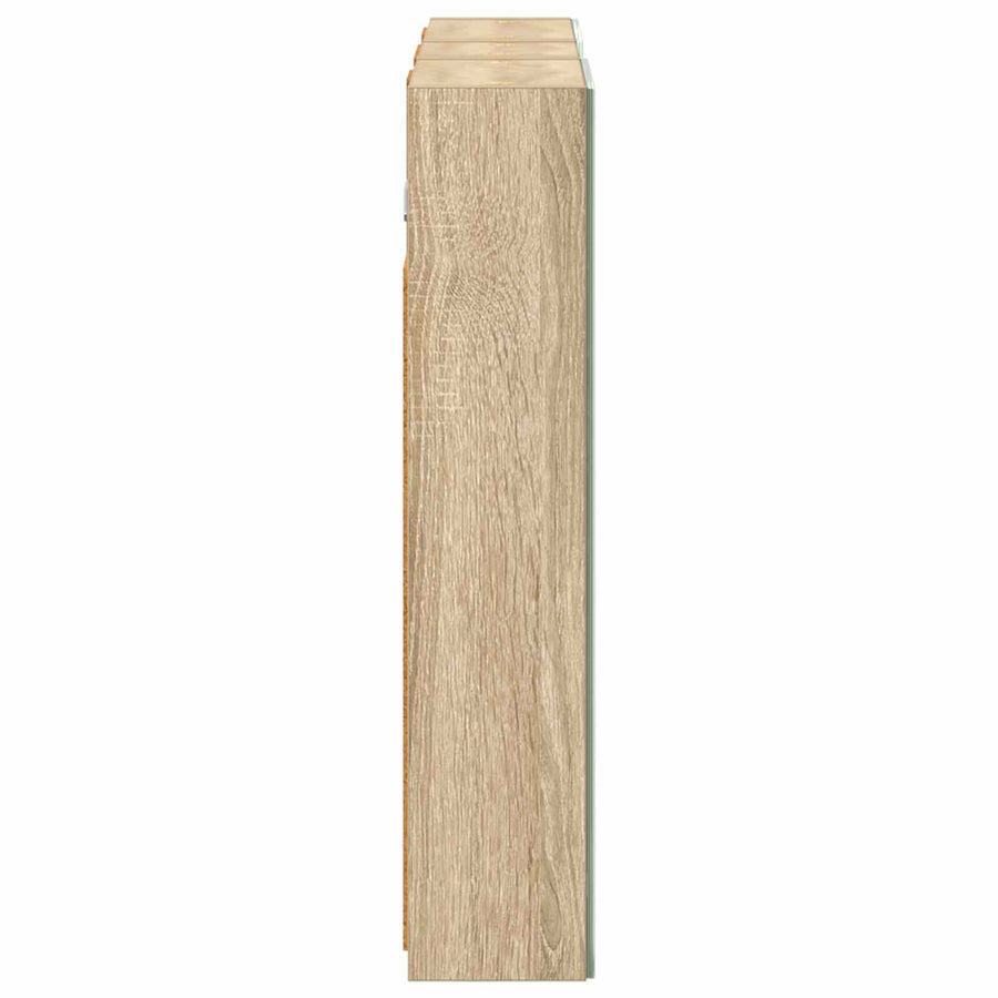 Badkamerkastenset 3 pcs 80 x 10,5 x 50 cm Bewerkt hout