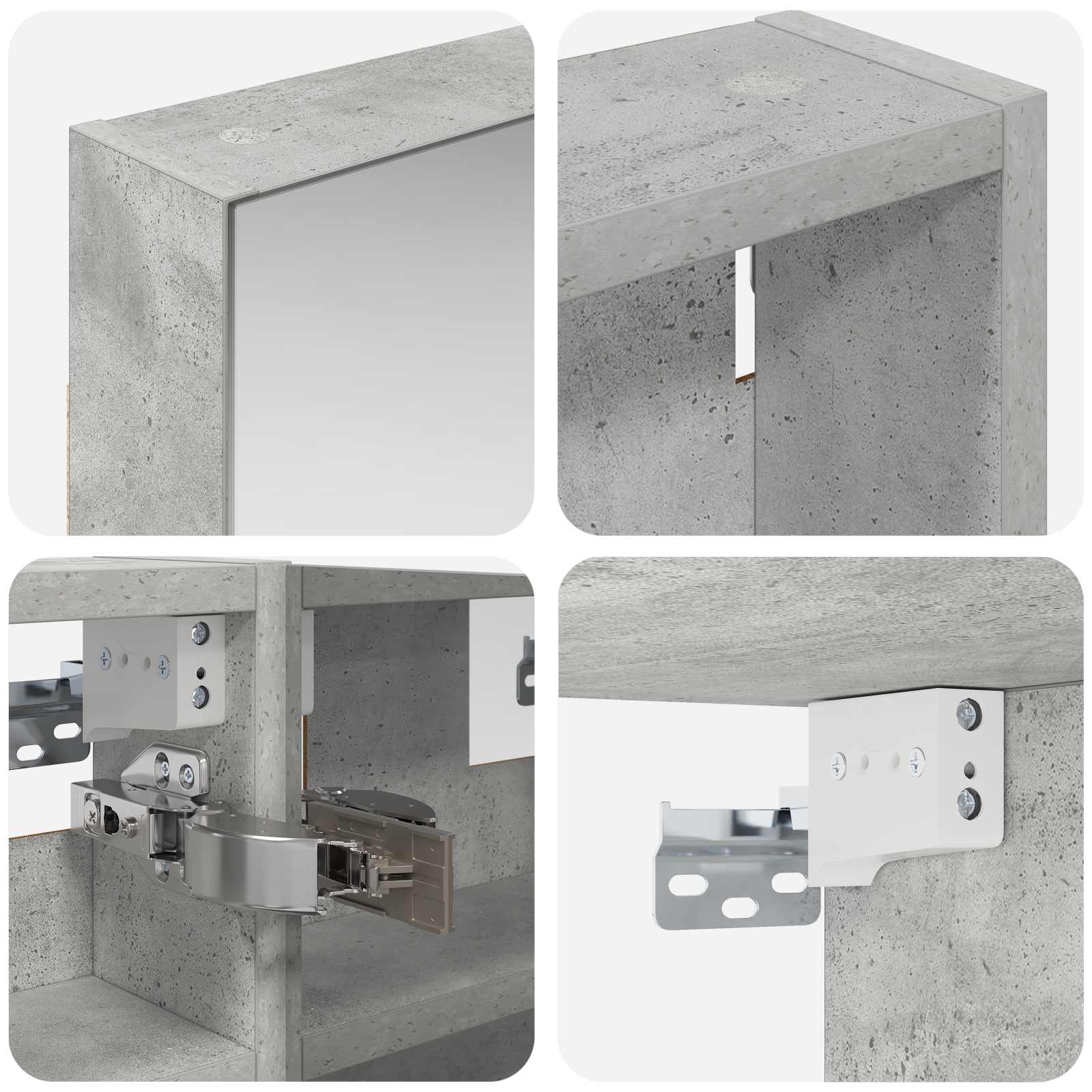 Badkamerkastenset 3 pcs 80 x 10,5 x 50 cm Bewerkt hout