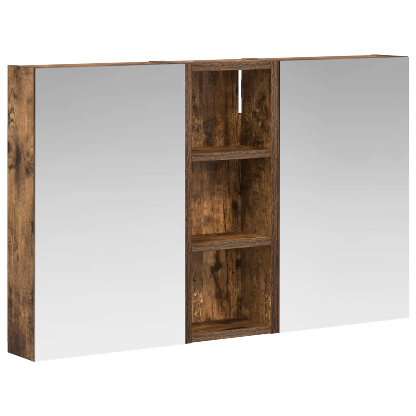 Badkamerkastenset 3 pcs 80 x 10,5 x 50 cm Bewerkt hout