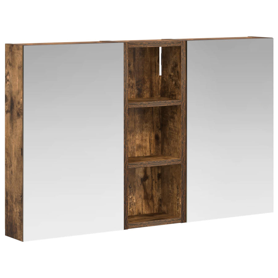 Badkamerkastenset 3 pcs 80 x 10,5 x 50 cm Bewerkt hout