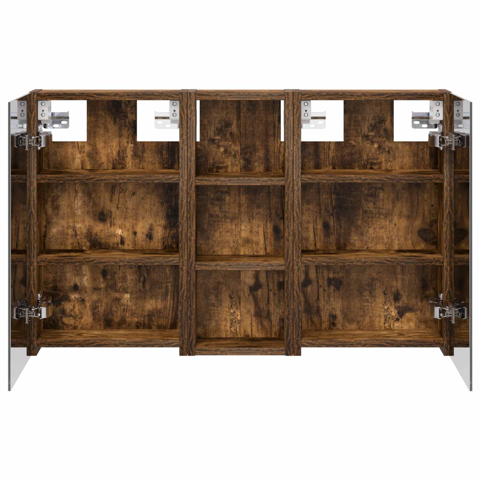 Badkamerkastenset 3 pcs 80 x 10,5 x 50 cm Bewerkt hout