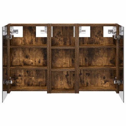 Badkamerkastenset 3 pcs 80 x 10,5 x 50 cm Bewerkt hout