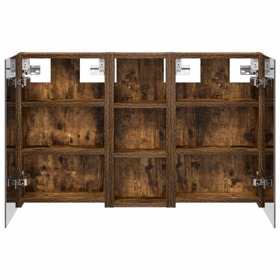 Badkamerkastenset 3 pcs 80 x 10,5 x 50 cm Bewerkt hout