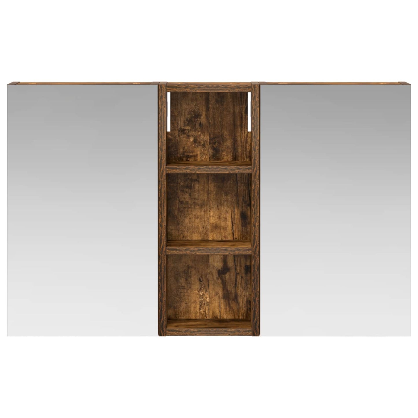 Badkamerkastenset 3 pcs 80 x 10,5 x 50 cm Bewerkt hout
