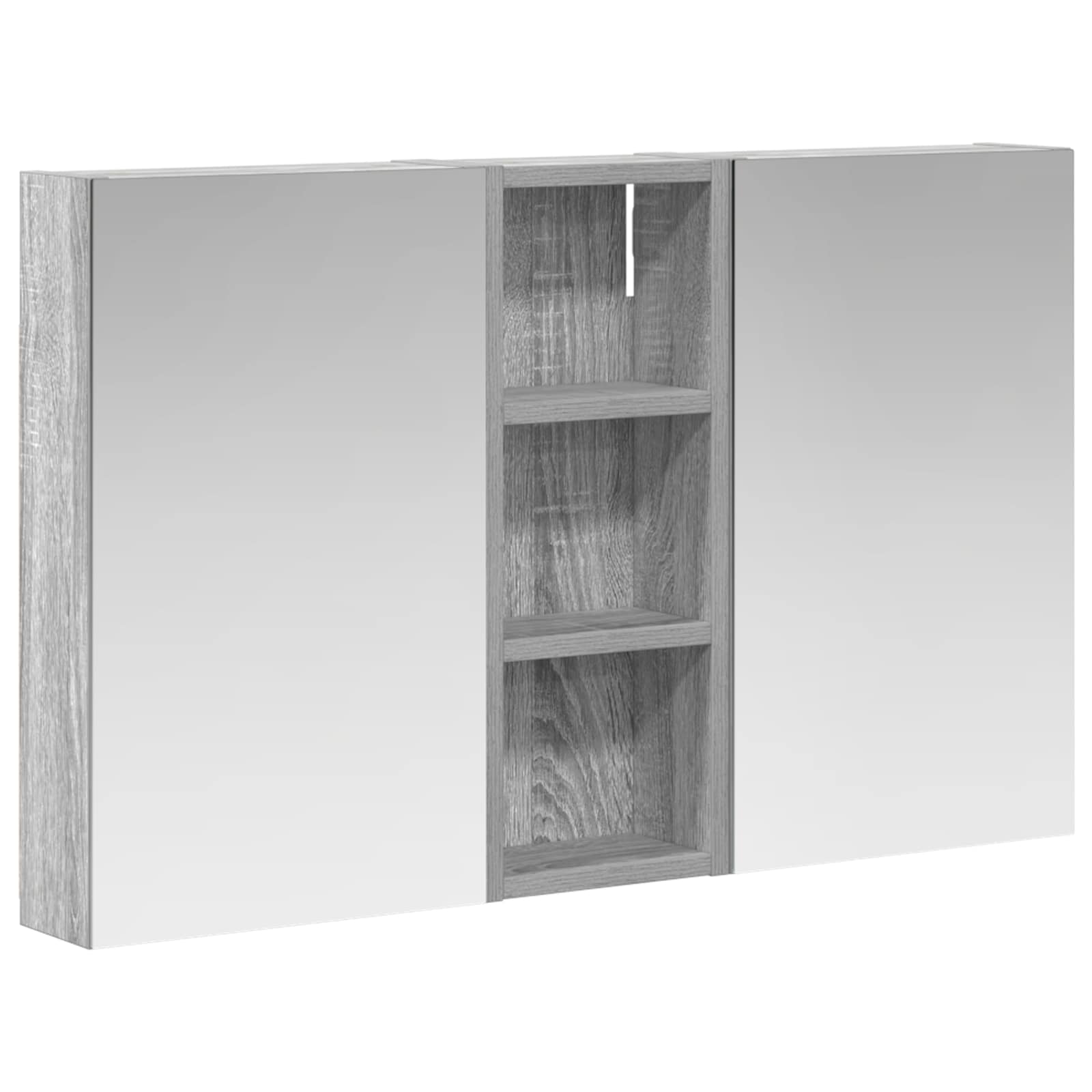Badkamerkastenset 3 pcs 80 x 10,5 x 50 cm Bewerkt hout