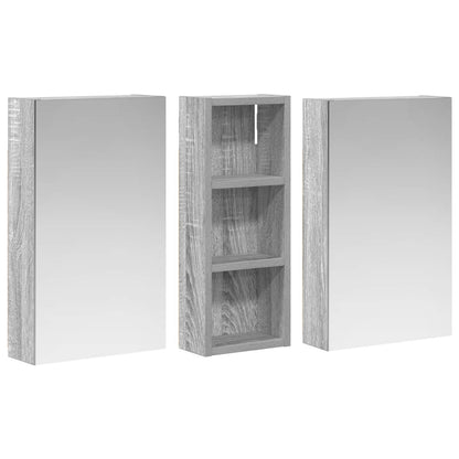 Badkamerkastenset 3 pcs 80 x 10,5 x 50 cm Bewerkt hout