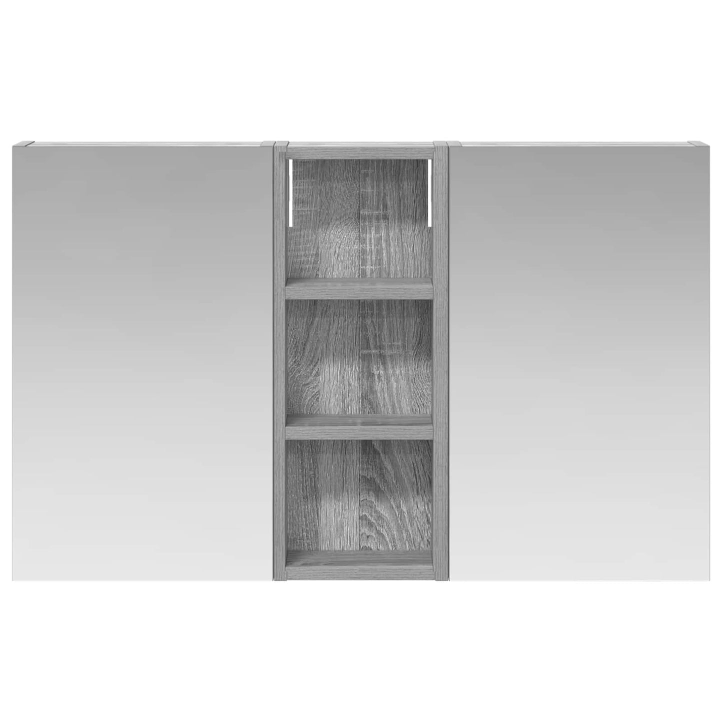 Badkamerkastenset 3 pcs 80 x 10,5 x 50 cm Bewerkt hout