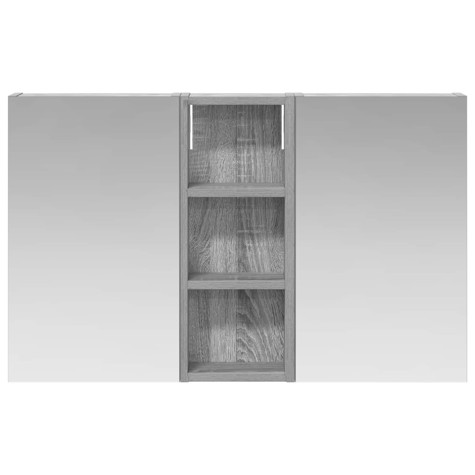 Badkamerkastenset 3 pcs 80 x 10,5 x 50 cm Bewerkt hout