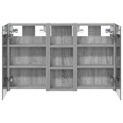 Badkamerkastenset 3 pcs 80 x 10,5 x 50 cm Bewerkt hout