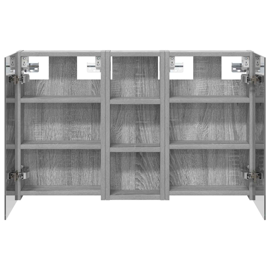 Badkamerkastenset 3 pcs 80 x 10,5 x 50 cm Bewerkt hout