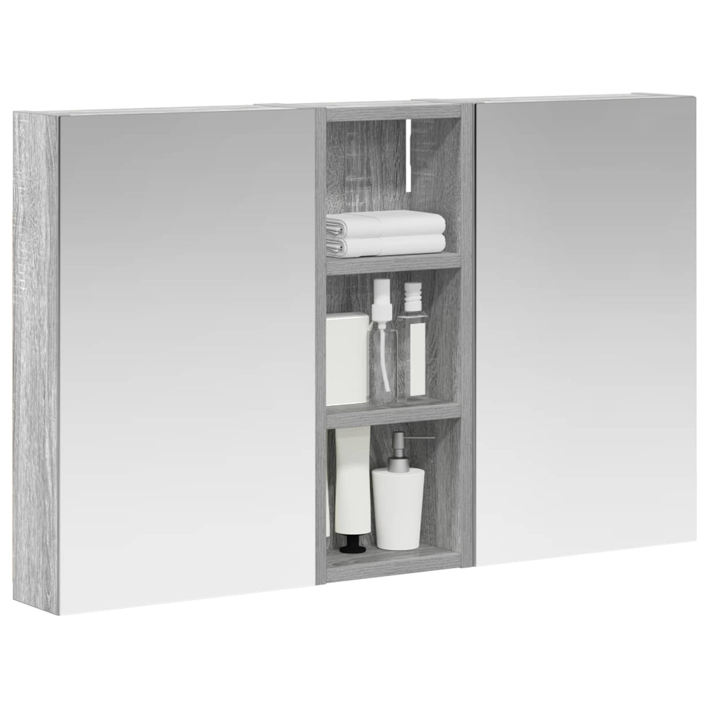 Badkamerkastenset 3 pcs 80 x 10,5 x 50 cm Bewerkt hout