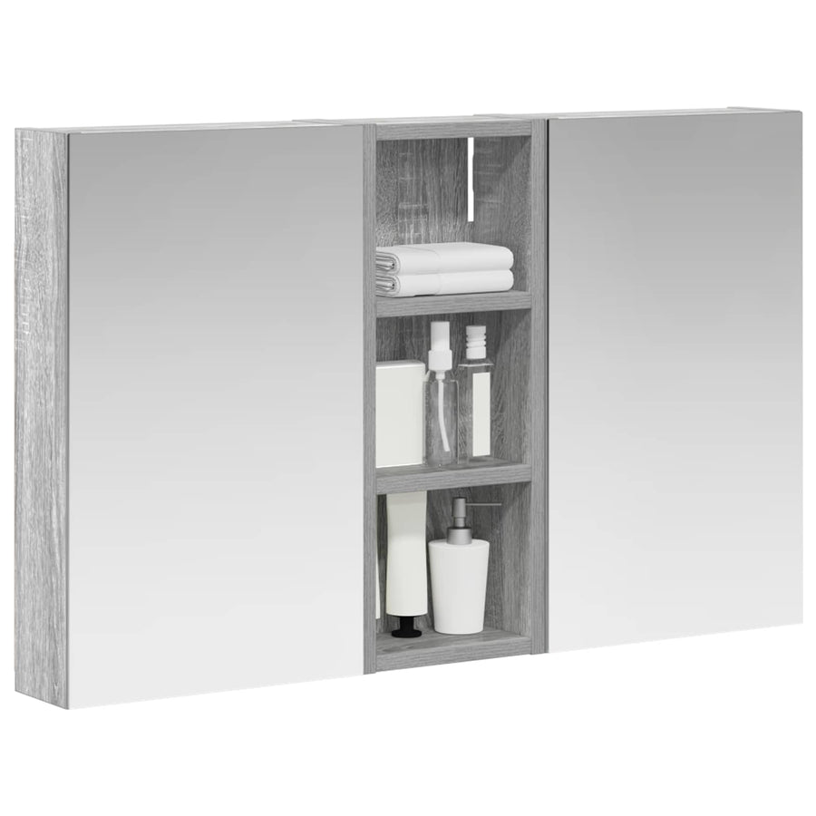 Badkamerkastenset 3 pcs 80 x 10,5 x 50 cm Bewerkt hout
