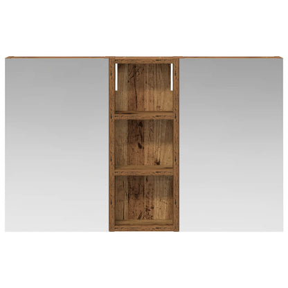 Badkamerkastenset 3 pcs 80 x 10,5 x 50 cm Bewerkt hout