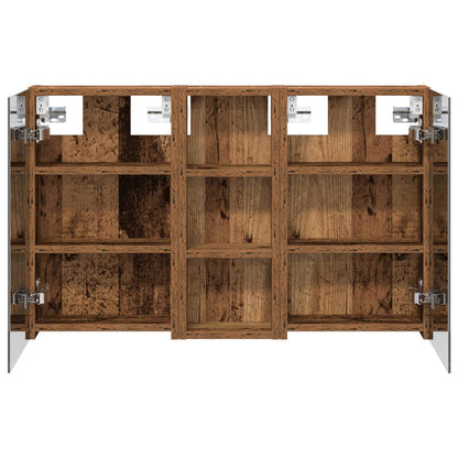 Badkamerkastenset 3 pcs 80 x 10,5 x 50 cm Bewerkt hout