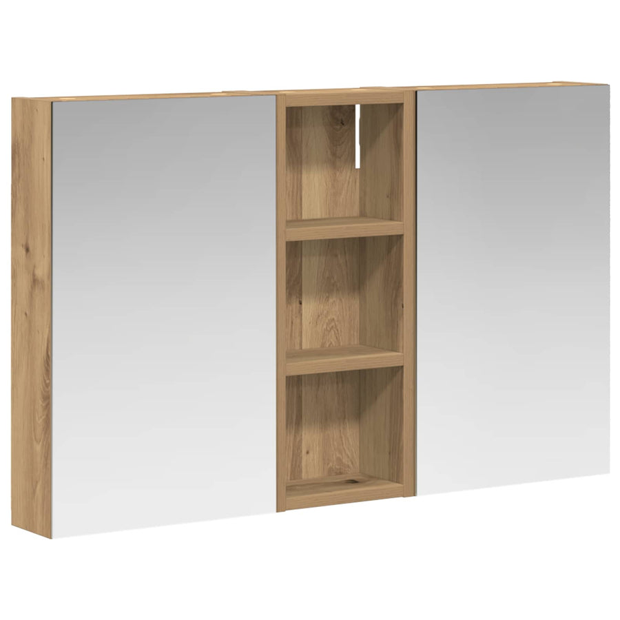 Badkamerkastenset 3 pcs 80 x 10,5 x 50 cm Bewerkt hout