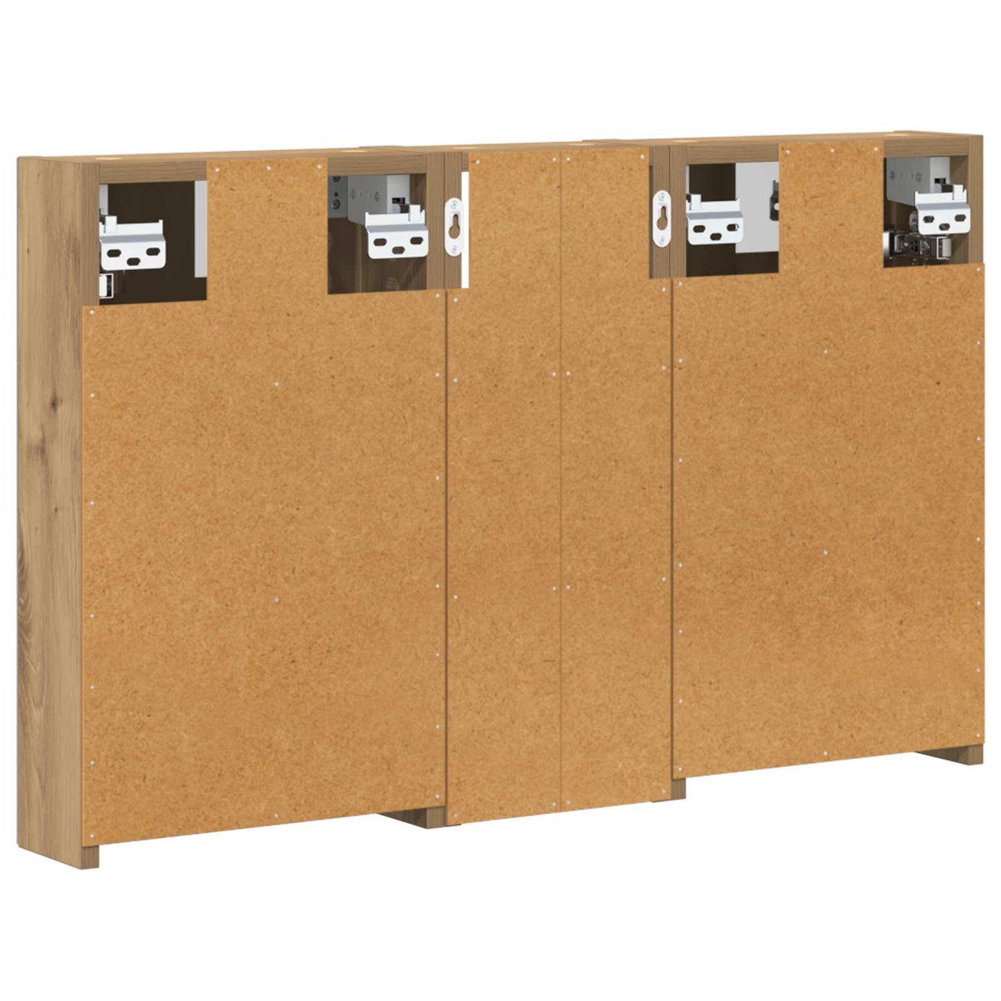 Badkamerkastenset 3 pcs 80 x 10,5 x 50 cm Bewerkt hout