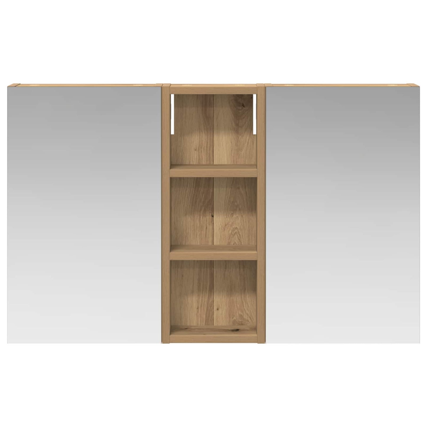 Badkamerkastenset 3 pcs 80 x 10,5 x 50 cm Bewerkt hout