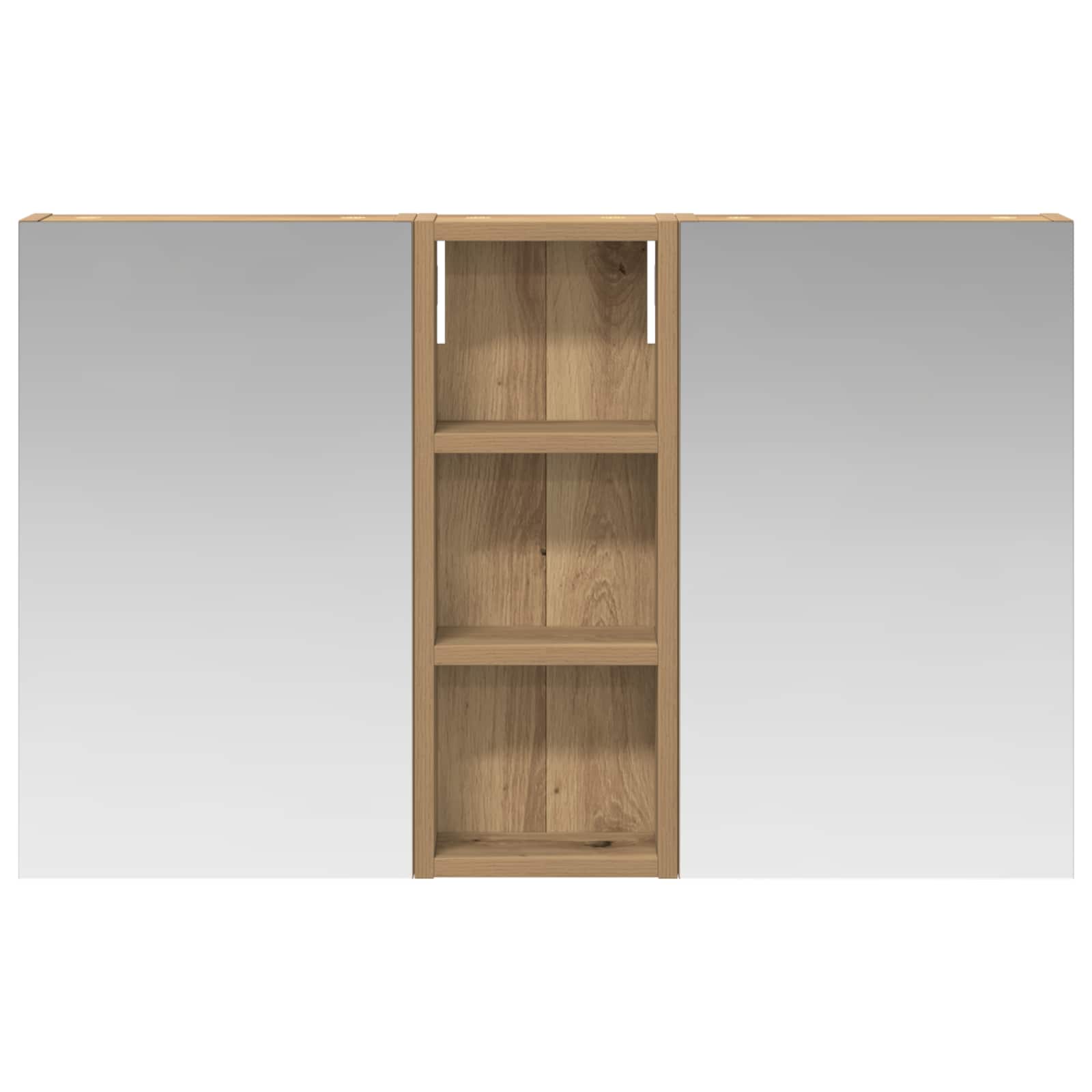 Badkamerkastenset 3 pcs 80 x 10,5 x 50 cm Bewerkt hout
