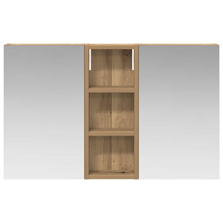 Badkamerkastenset 3 pcs 80 x 10,5 x 50 cm Bewerkt hout