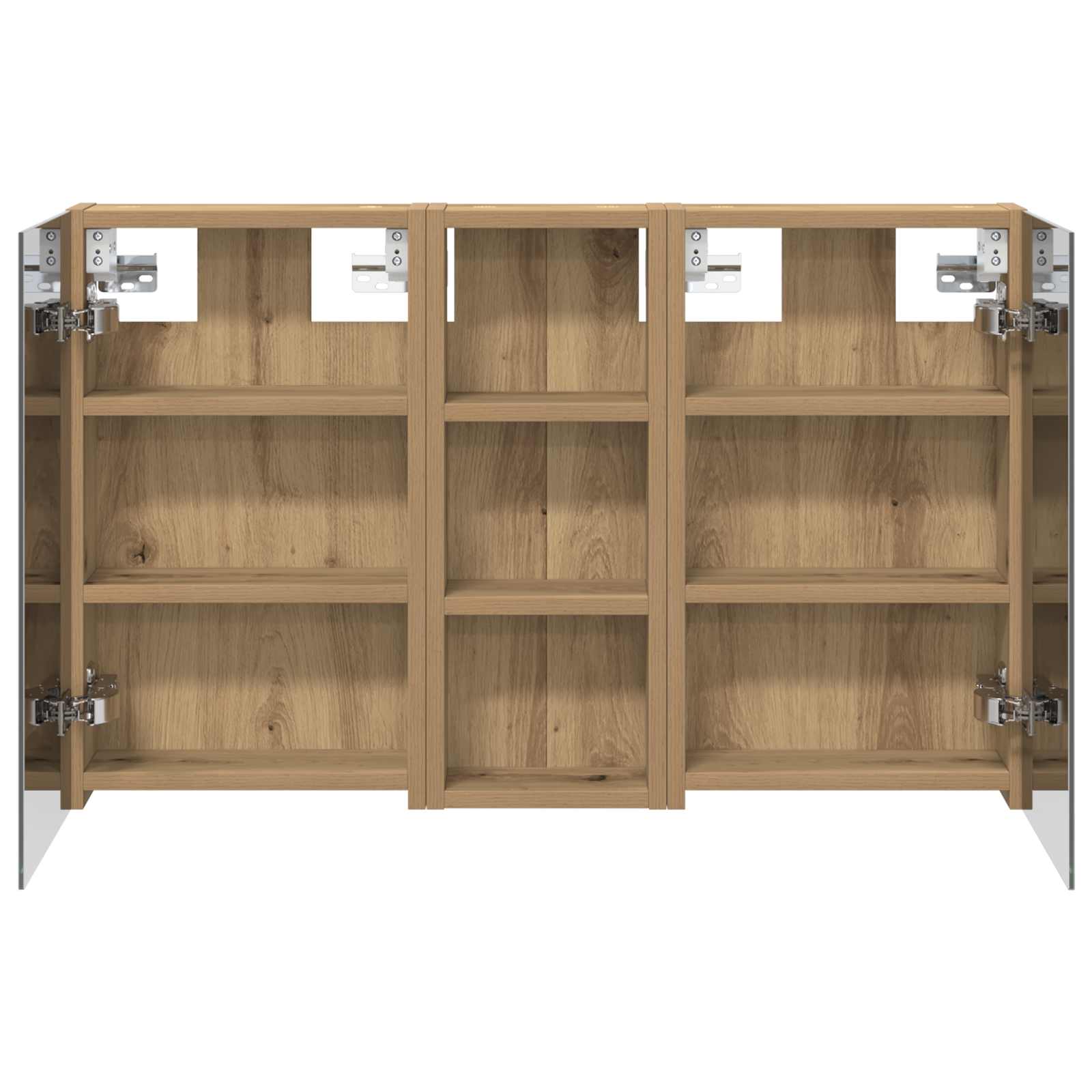 Badkamerkastenset 3 pcs 80 x 10,5 x 50 cm Bewerkt hout