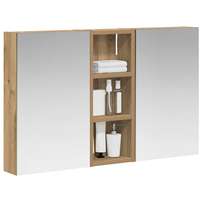 Badkamerkastenset 3 pcs 80 x 10,5 x 50 cm Bewerkt hout