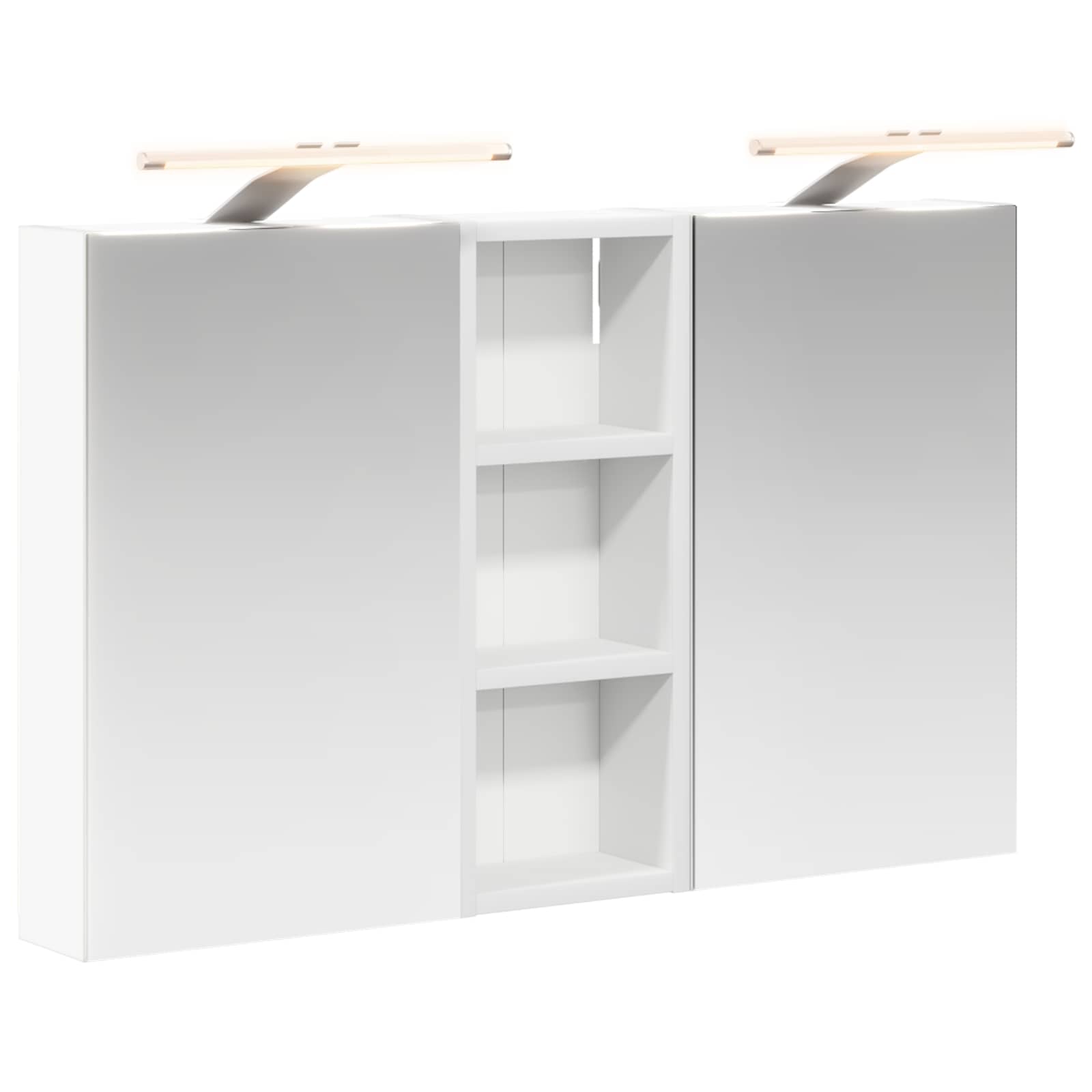 Badkamerkastenset 3 pcs 80 x 10,5 x 50 cm Bewerkt hout