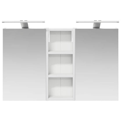 Badkamerkastenset 3 pcs 80 x 10,5 x 50 cm Bewerkt hout