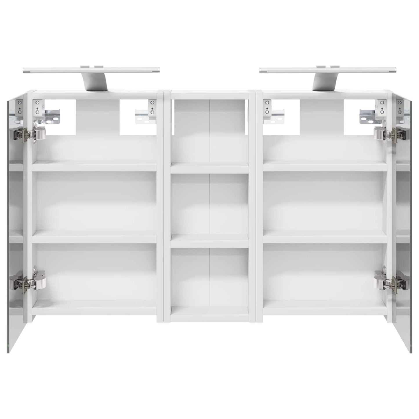 Badkamerkastenset 3 pcs 80 x 10,5 x 50 cm Bewerkt hout