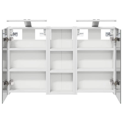 Badkamerkastenset 3 pcs 80 x 10,5 x 50 cm Bewerkt hout