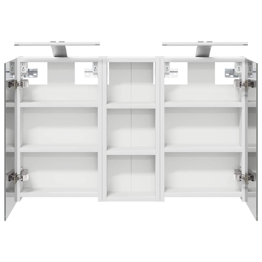 Badkamerkastenset 3 st 80 x 10,5 x 50 cm Bewerkt hout