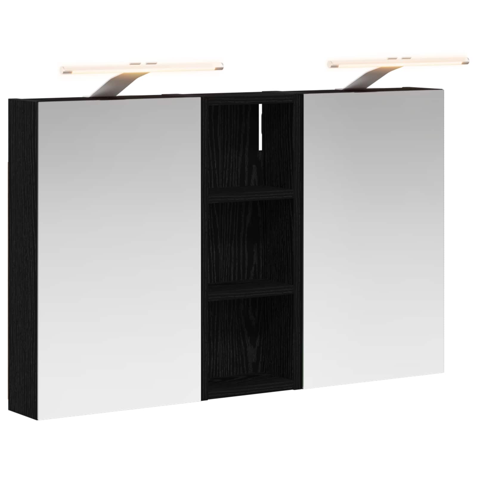 Badkamerkastenset 3 pcs 80 x 10,5 x 50 cm Bewerkt hout
