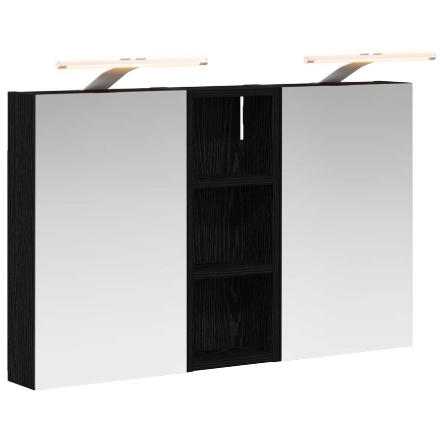 Badkamerkastenset 3 pcs 80 x 10,5 x 50 cm Bewerkt hout