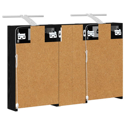 Badkamerkastenset 3 pcs 80 x 10,5 x 50 cm Bewerkt hout