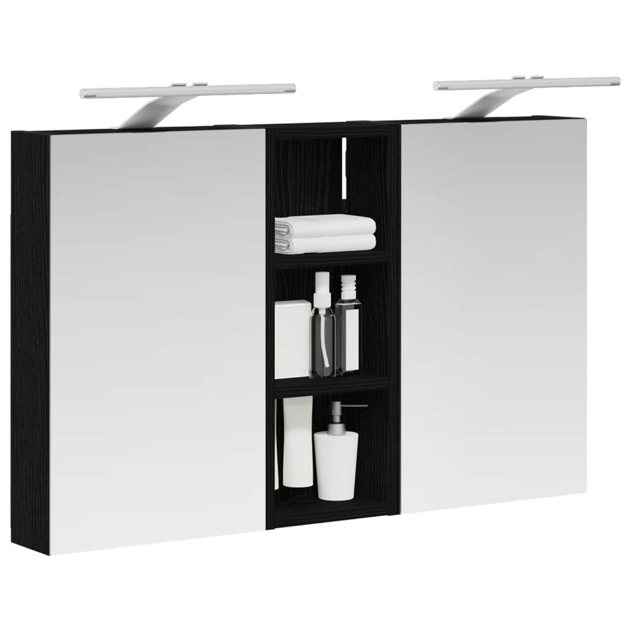 Badkamerkastenset 3 pcs 80 x 10,5 x 50 cm Bewerkt hout