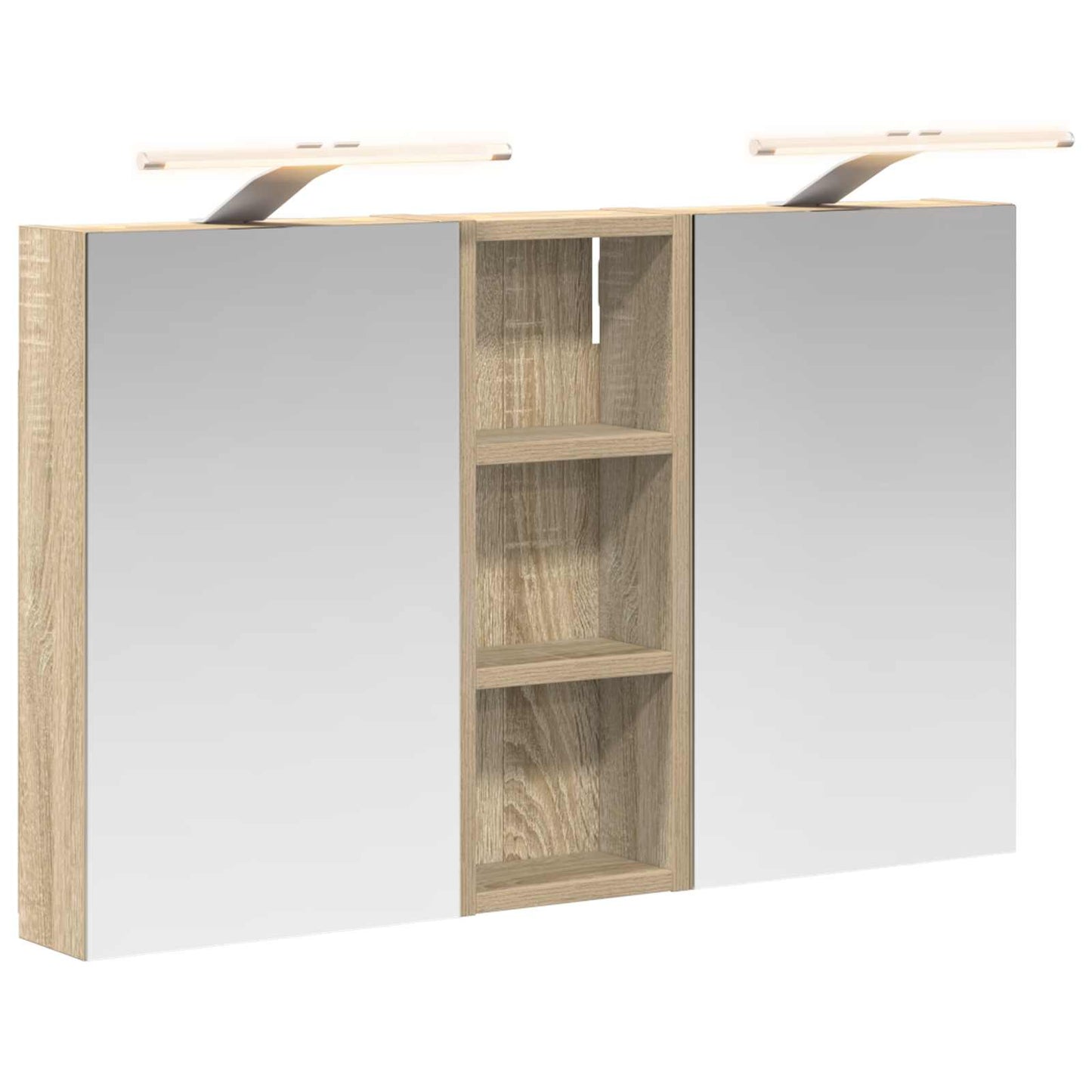 Badkamerkastenset 3 pcs 80 x 10,5 x 50 cm Bewerkt hout